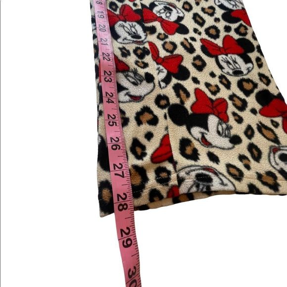 Disney Minnie Mouse Fleece Red Tan & Black Pajama Pants  Size Large - Picture 5 of 7